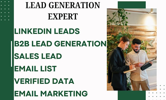 Gig Preview - Do b2b lead generation, linkedin leads, google map leads, sales lead