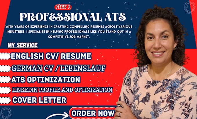 Gig Preview - Be your virtual assistant in german cv writing, resume writing and cover letter