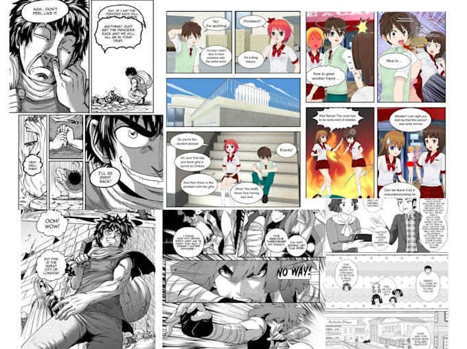 Gig Preview - Create comic book graphic novel comic page anime manga comic art manga page