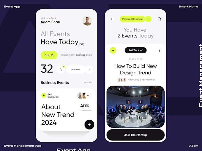 Gig Preview - Develop event management app, event booking app, conference app