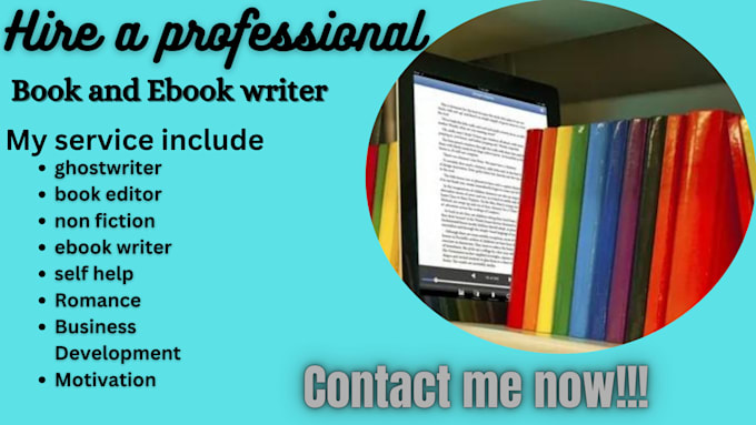 Gig Preview - Book and ebook writer, ghostwriter, KDP book writer non fiction ghostwriter