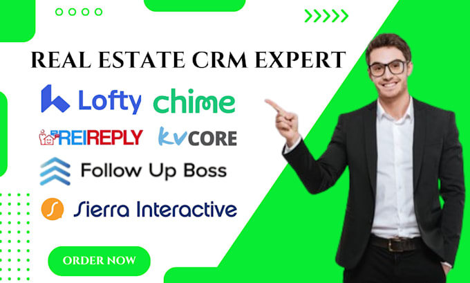 Bestseller - setup lofty crm, kvcore, chime, follow up boss, rei reply sierra interactive