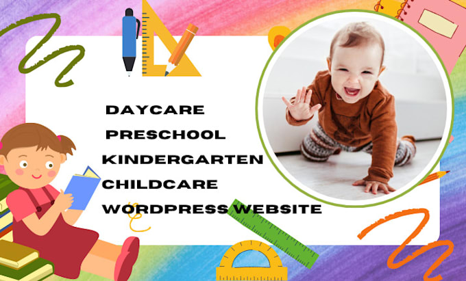 Gig Preview - Kindergarten website daycare preschool childcare children school website