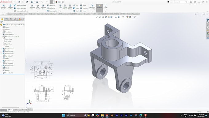 Gig Preview - Design 3d model for 3d printing using solidworks