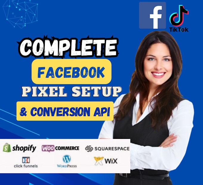 Gig Preview - Setup meta pixel facebook conversion API shopify, ga4, fix GTM, tiktok pixel