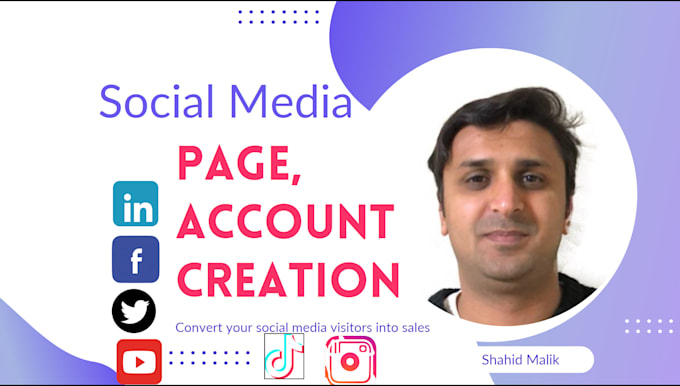 Gig Preview - Create and setup social media accounts and pages