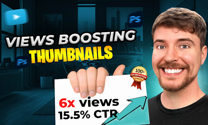 Bestseller - do eye catching youtube thumbnails that boost clicks views