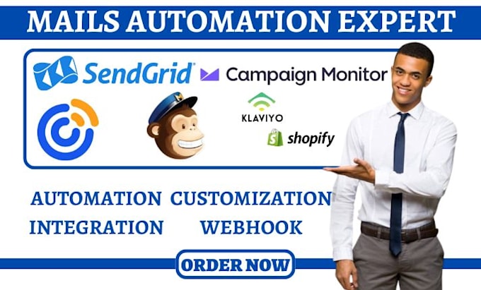 Bestseller - setup sendgrid campaign  klaviyo mailchimp constant contact automation