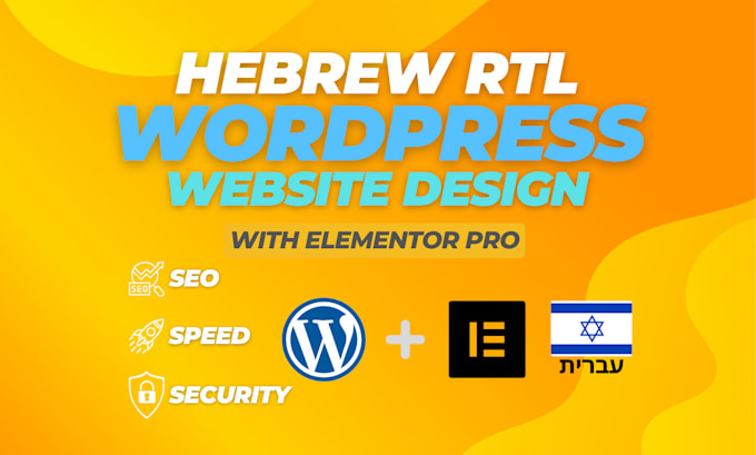 Bestseller - build wordpress website design and development in hebrew rtl