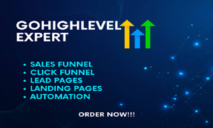 Gig Preview - Do gohighlevel salesfunnel go high level expert ghl landing pages email campaign