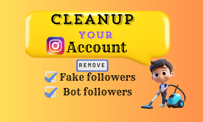 Gig Preview - Protect your instagram social media by removing fake and bot followers