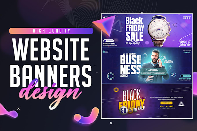 Gig Preview - Design custom website banner, web slider, and shopify banner