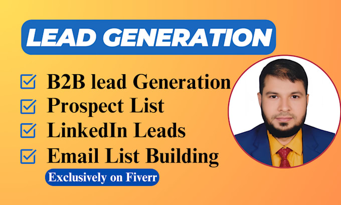 Gig Preview - Do b2b lead generation, linkedin leads and prospect list building