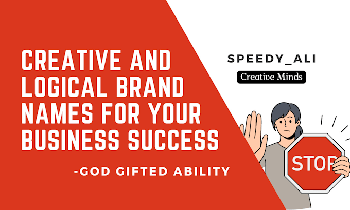 Gig Preview - Create business name, brand name, company name, and slogan