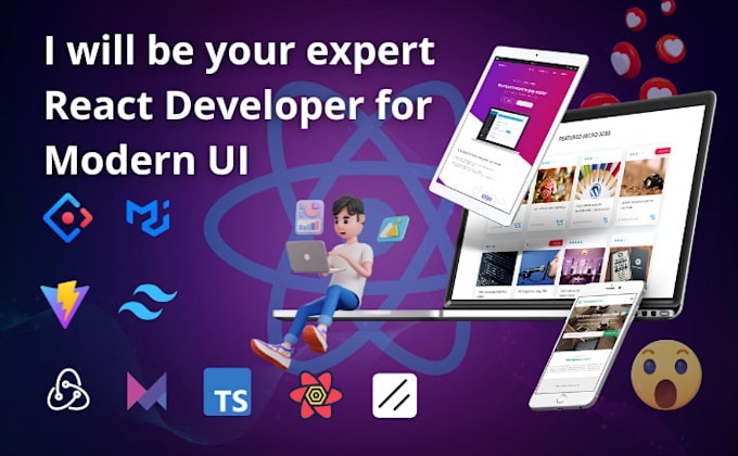 Gig Preview - Be your expert react developer for modern UI