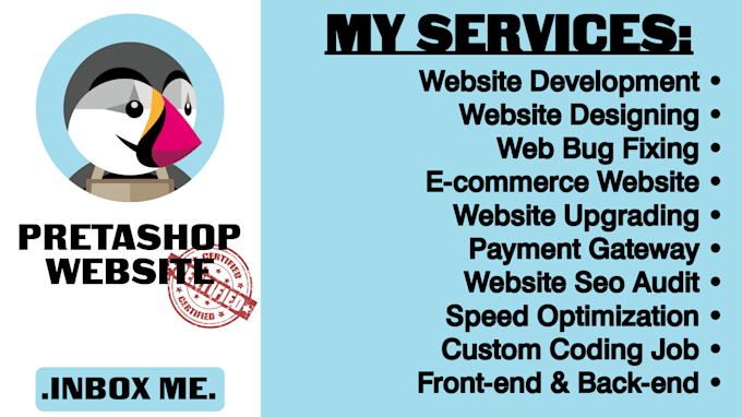 Bestseller - develop, design prestashop website, install fix update or setup prestashop store