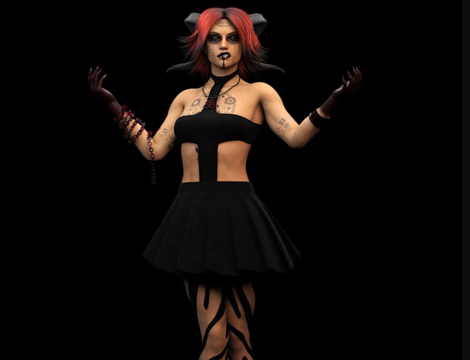 Gig Preview - Fix 3d character, bake texture, set up rigging for ue5,daz3d,nsfw art,rerig3d