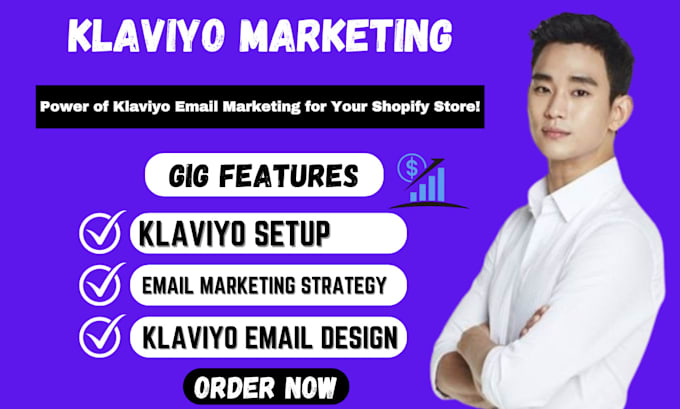 Gig Preview - Set up notch klaviyo email marketing flows for ecommerce