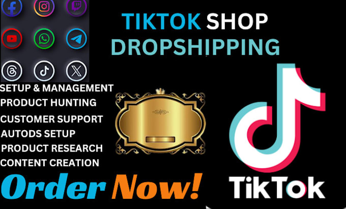 Gig Preview - Set up a passive income automated tiktok shop dropshipping top listings