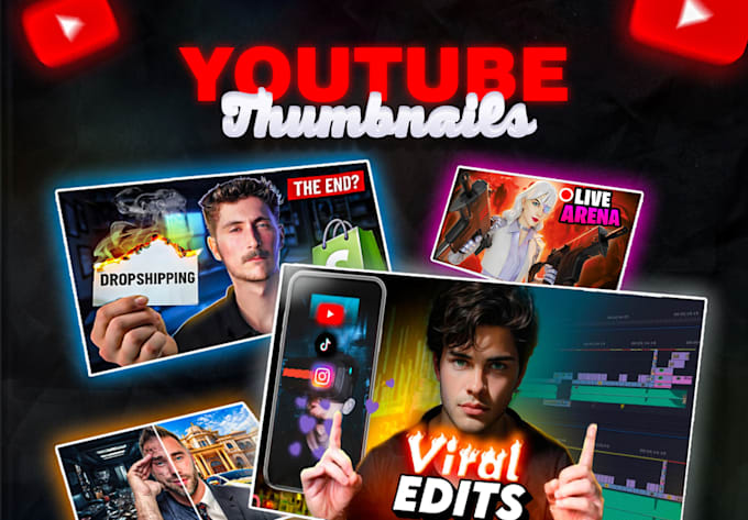 Gig Preview - Design professional youtube thumbnails to attract viewers