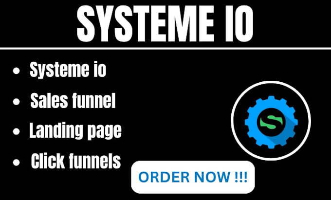 Gig Preview - Create high converting sales funnel, landing page with systeme io