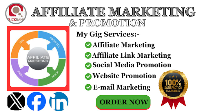 Gig Preview - Affiliate marketing affiliate referral link promotion website promotion