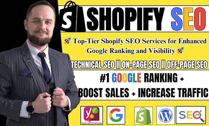 Gig Preview - Do complete shopify SEO for 1st page ranking on google, increase website traffic