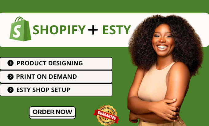 Gig Preview - Setup shopify print on demand, design product listing for shopify esty