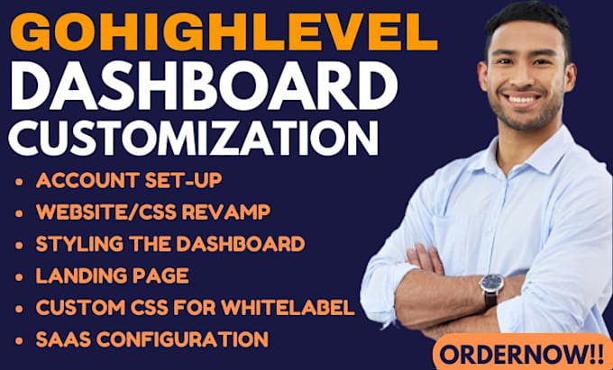 Bestseller - do gohighlevel dashboard customization, login page and a2p verification