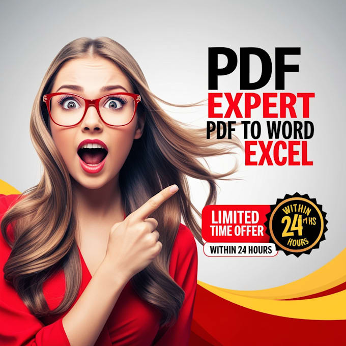 Gig Preview - Convert pdf to word, accurate pdf to excel within 24 hours, fast typing