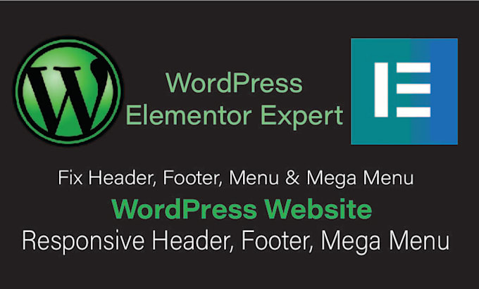 Bestseller - design,redesign,fix elementor,header, footer,and mega menu for wordpress