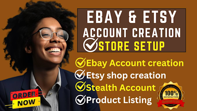 Gig Preview - Do ebay account creation etsy account creation amazon to ebay dropshipping