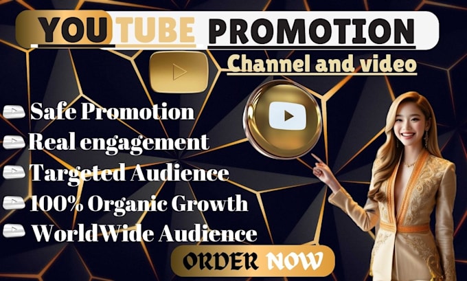 Gig Preview - Do fast organic youtube channel promotion,  video promotion for monetization