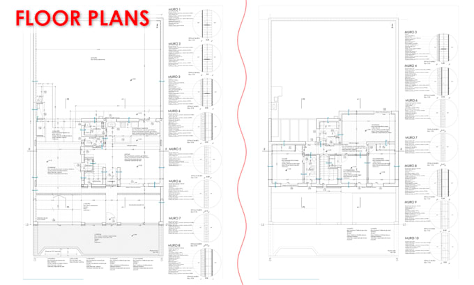 Gig Preview - Design precise 2d floor plans, sections, and elevations in autocad