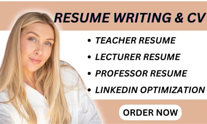 Gig Preview - Write teacher resume, adjunct instructor, lecturer cv, professor, social worker