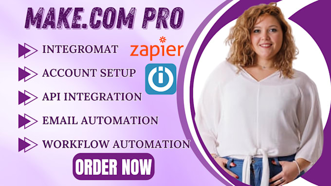 Gig Preview - Setup make com automation, zapier intergromat, api integration fix make com flow