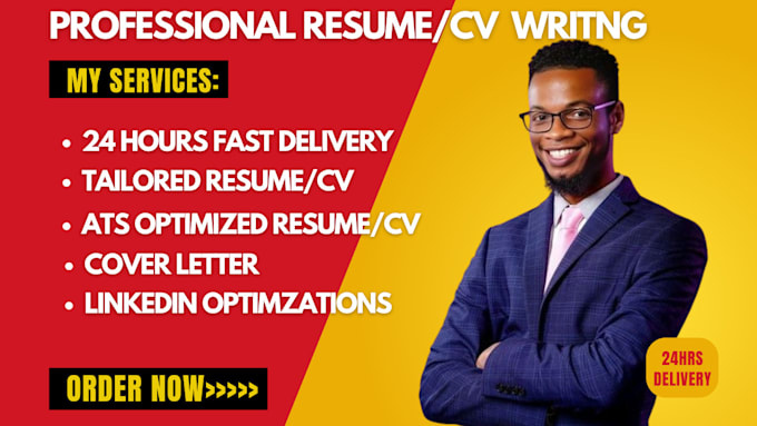 Gig Preview - Build 24hrs professional ats resume writing, sales, cybersecurity, IT, tech CV