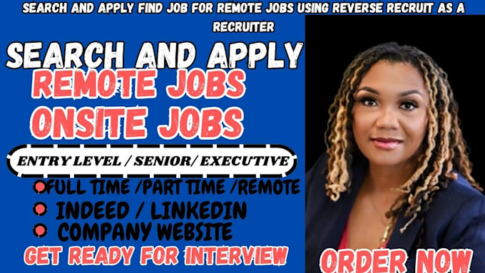 Gig Preview - Search and apply find job for remote jobs using reverse recruit as a recruiter