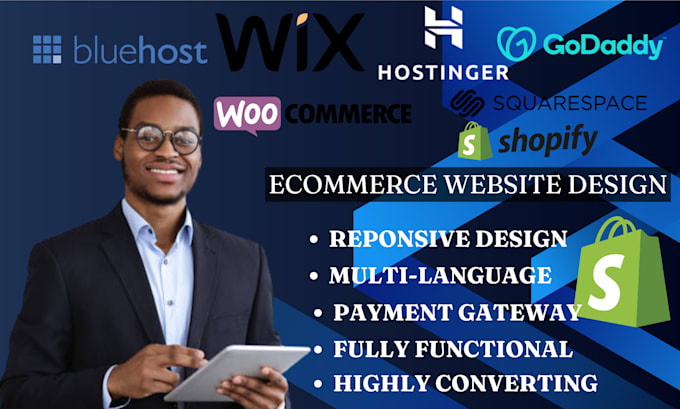 Gig Preview - Do online webshop, ecommerce website on hostinger, godaddy wix ecommerce website