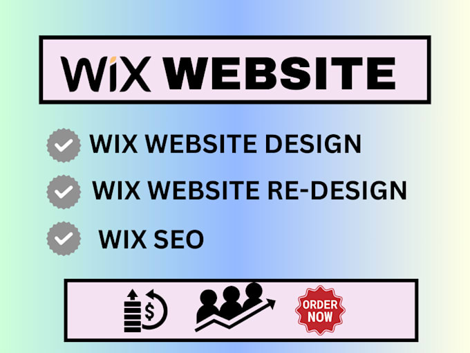 Gig Preview - Build wix website, wix website development, wix business website redesign seo