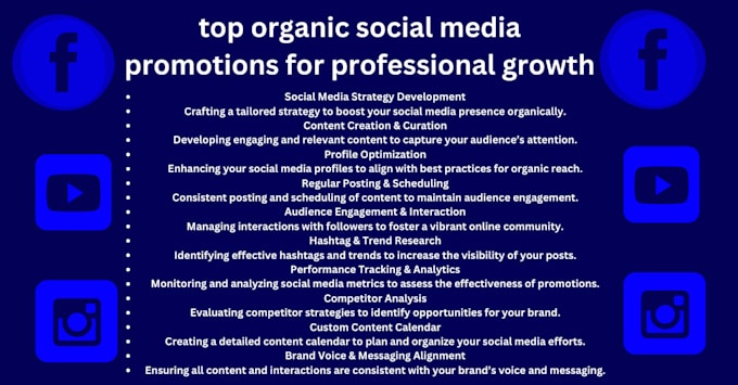 Gig Preview - Top organic social media promotions for professional growth