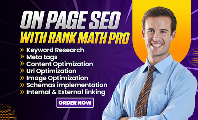 Bestseller - setup rank math plugin and on page SEO with 90 plus score