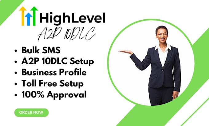 Gig Preview - Do a2p 10dlc registration on gohighlevevel twilio bulk sms ivr ringcentral