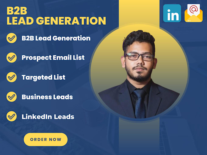 Gig Preview - Do b2b lead generation, linkedin lead generation and build a prospect email list