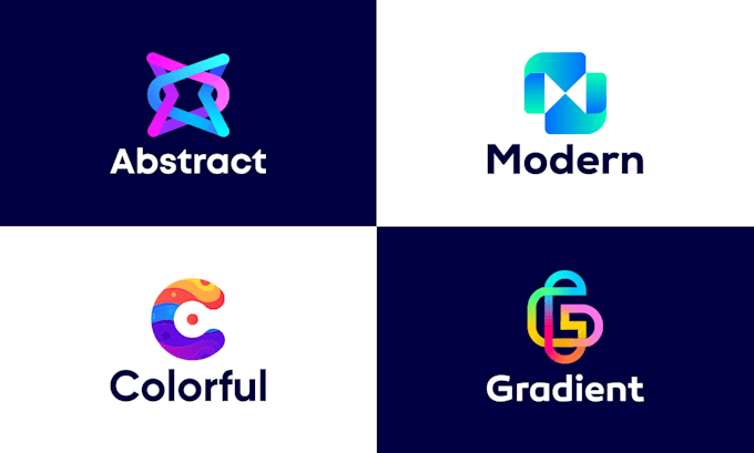 Gig Preview - Design modern gradient abstract colorful 3d initial app icon logo creation