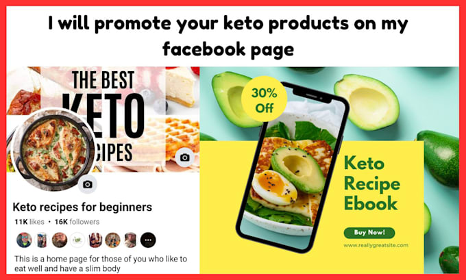 Gig Preview - Promote your keto products on my facebook page