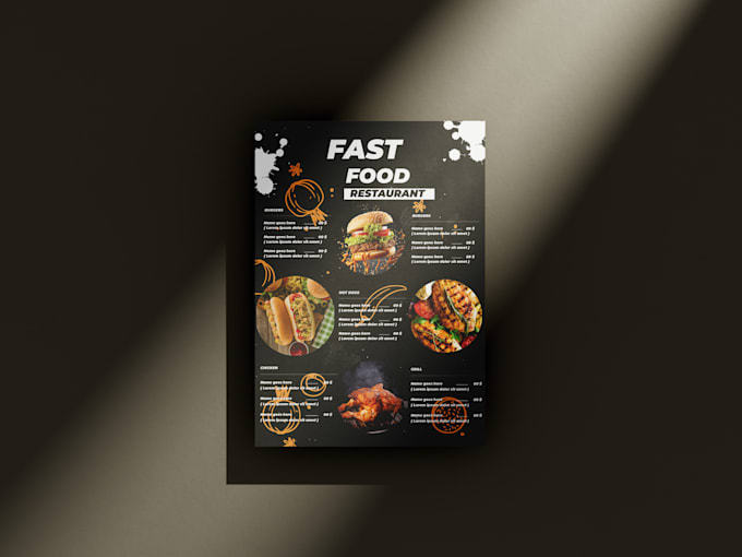 Gig Preview - Design eye catching restaurant menu, food menu, flyer menu