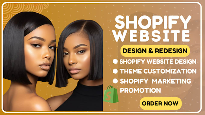 Gig Preview - Build shopify store design shopify website design shopify website redesign