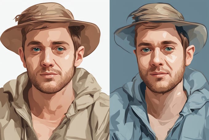 Bestseller - draw realistic vector art portrait from your photo