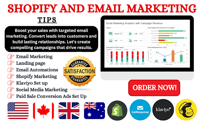 Gig Preview - Shopify klaviyo automation set up page fly email marketing shopify marketing ads